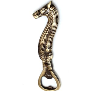 Vintage Messing Seepferd Flaschenöffner Metall Flaschenöffner Hand Flaschenöffner Bar Zubehör Made in India Bier Flaschenöffner