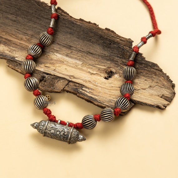 Buy Vintage Design Amulet Pendant Necklace, Antique Silver Look