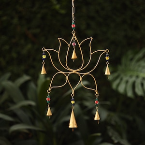 Metal Lotus with Bells Metal Lotus with Bells