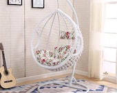 Hanging basket rattan chair household hanging chair indoor cradle chair leisure rocking chair floor hammock balcony