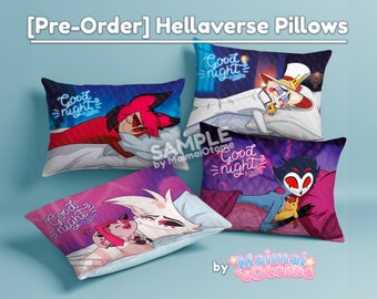 Hellaverse XL Plushie Pillows | 40 x 30 cm Soft Cushion | Fuzzy Cushion