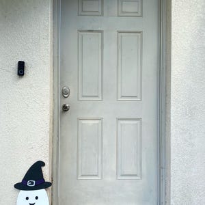 Ghost Door Decoration, Halloween Welcome Sign, Pumpkin Porch Decor ...