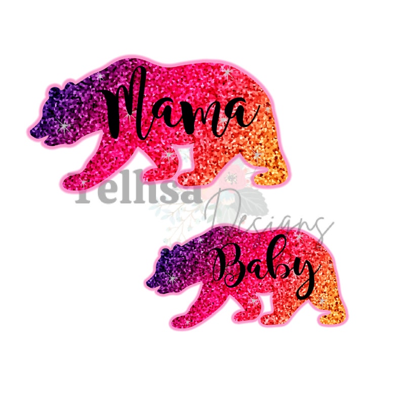 Mama Bear PNG Baby Bear PNG Mama bear sublimation Baby bear - Etsy México
