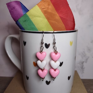 Sapphic WLW Pride Heart Earrings