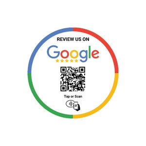 NFC Google Bewertung Große Aufkleber
