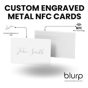 Carte de visite NFC faite sur commande blanche en métal