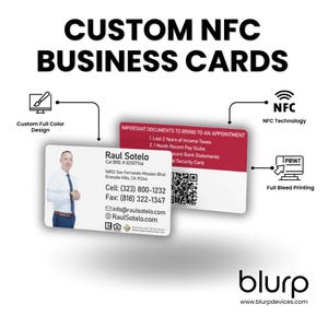 Tarjetas de visita personalizadas con dígitos NFC que se pueden tocar