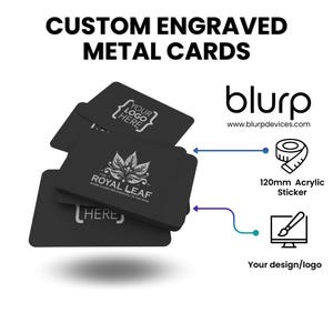 Cartes de visite en métal gravées