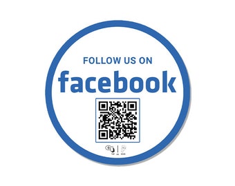 Large NFC Facebook Follow Us Sticker