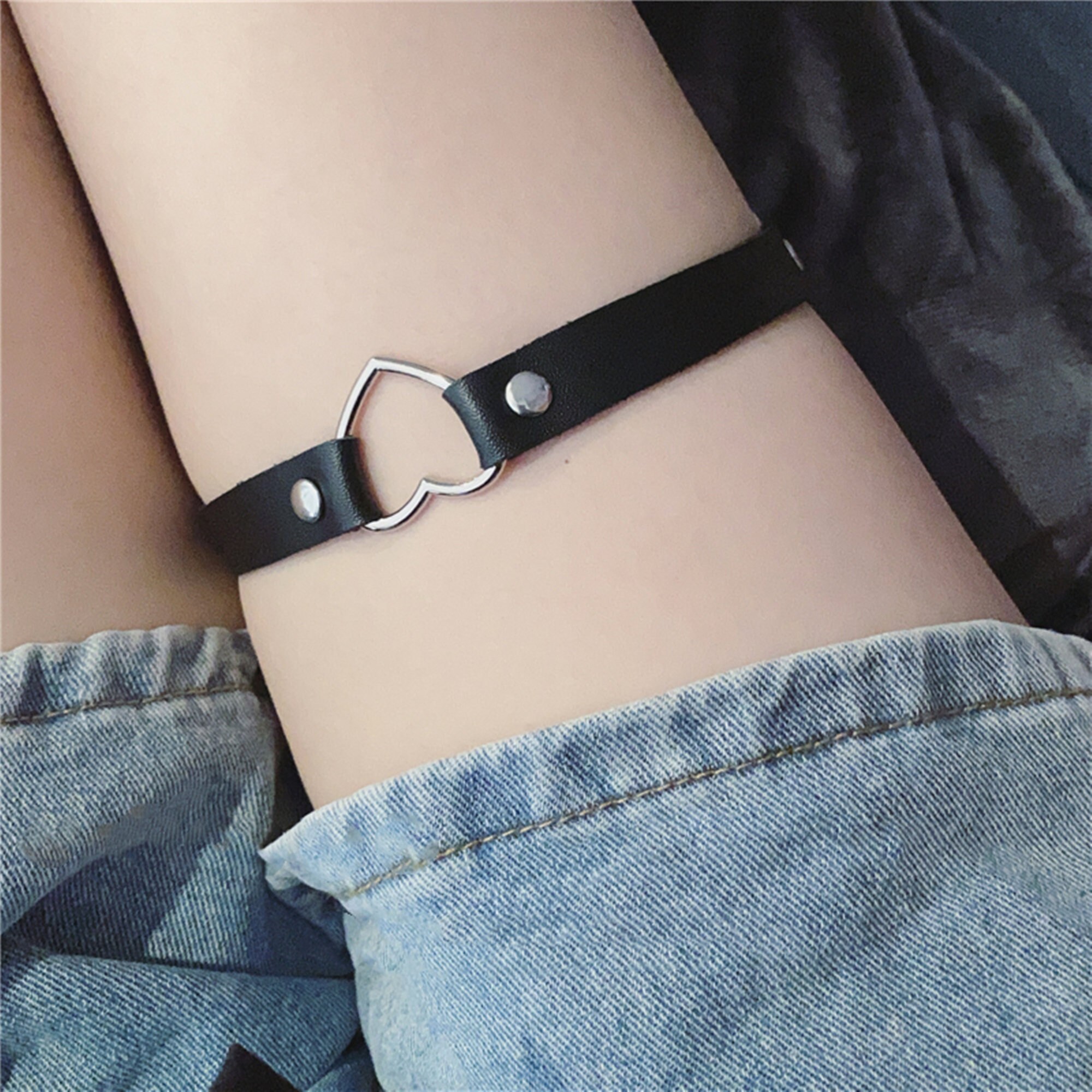 Punk Garter Belt Rivets Leg Ring Thigh 