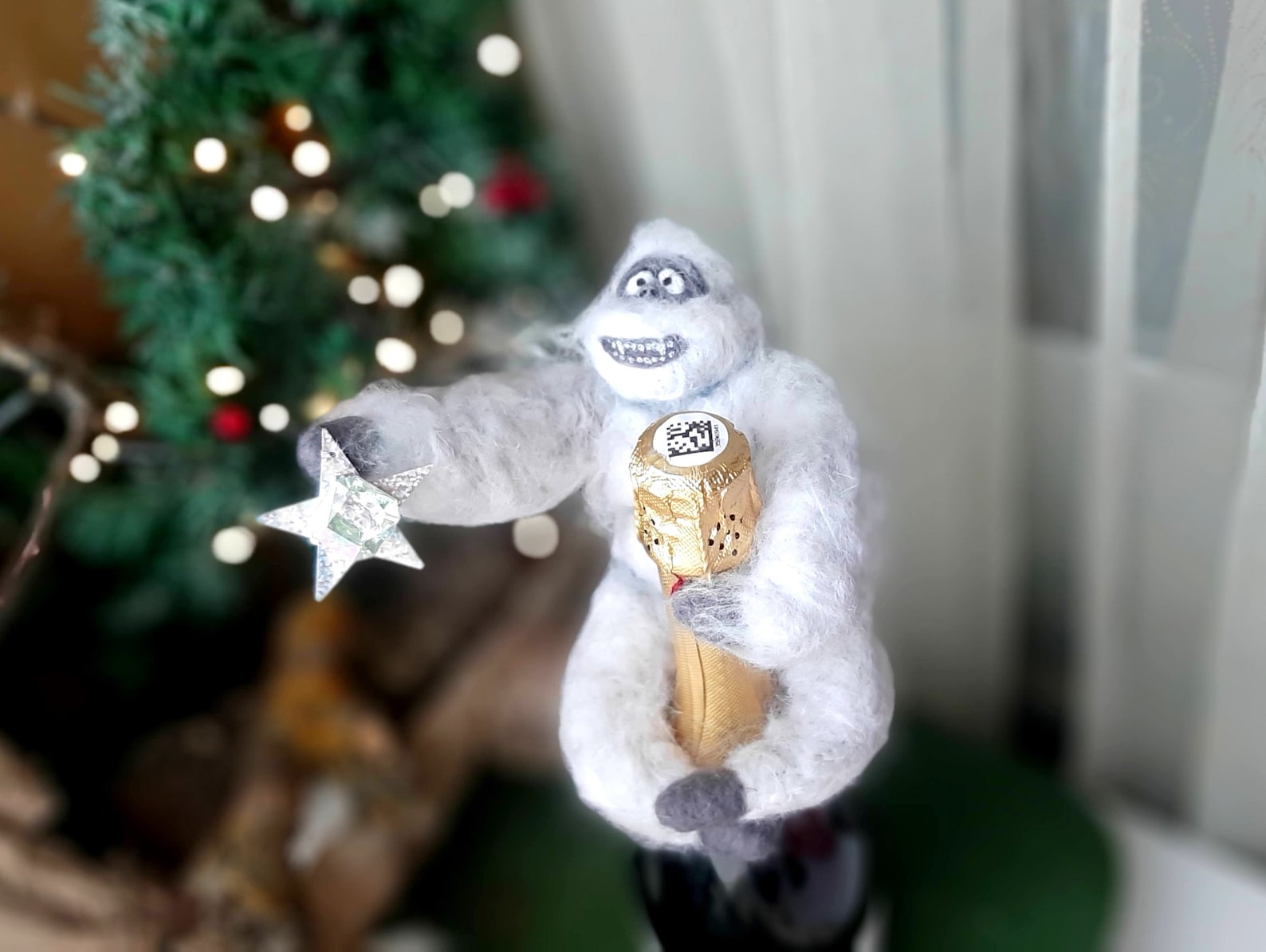 Christmas Tree Topper Abominable Snowman Vintage Christmas Etsy