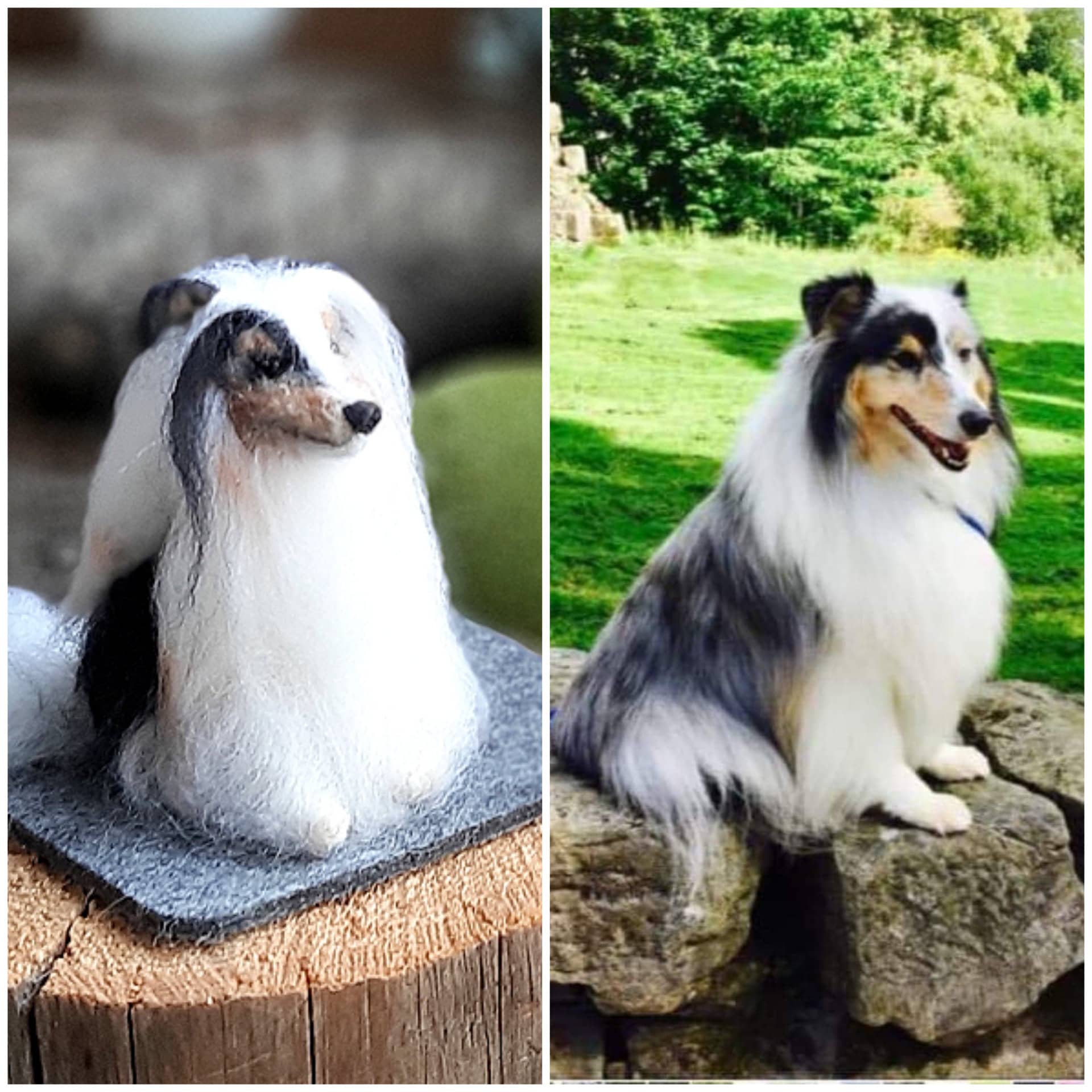 Felted Pets Needle Felted DOG REPLICA CUSTOM Dog Miniature From Photo Replica Pet ...