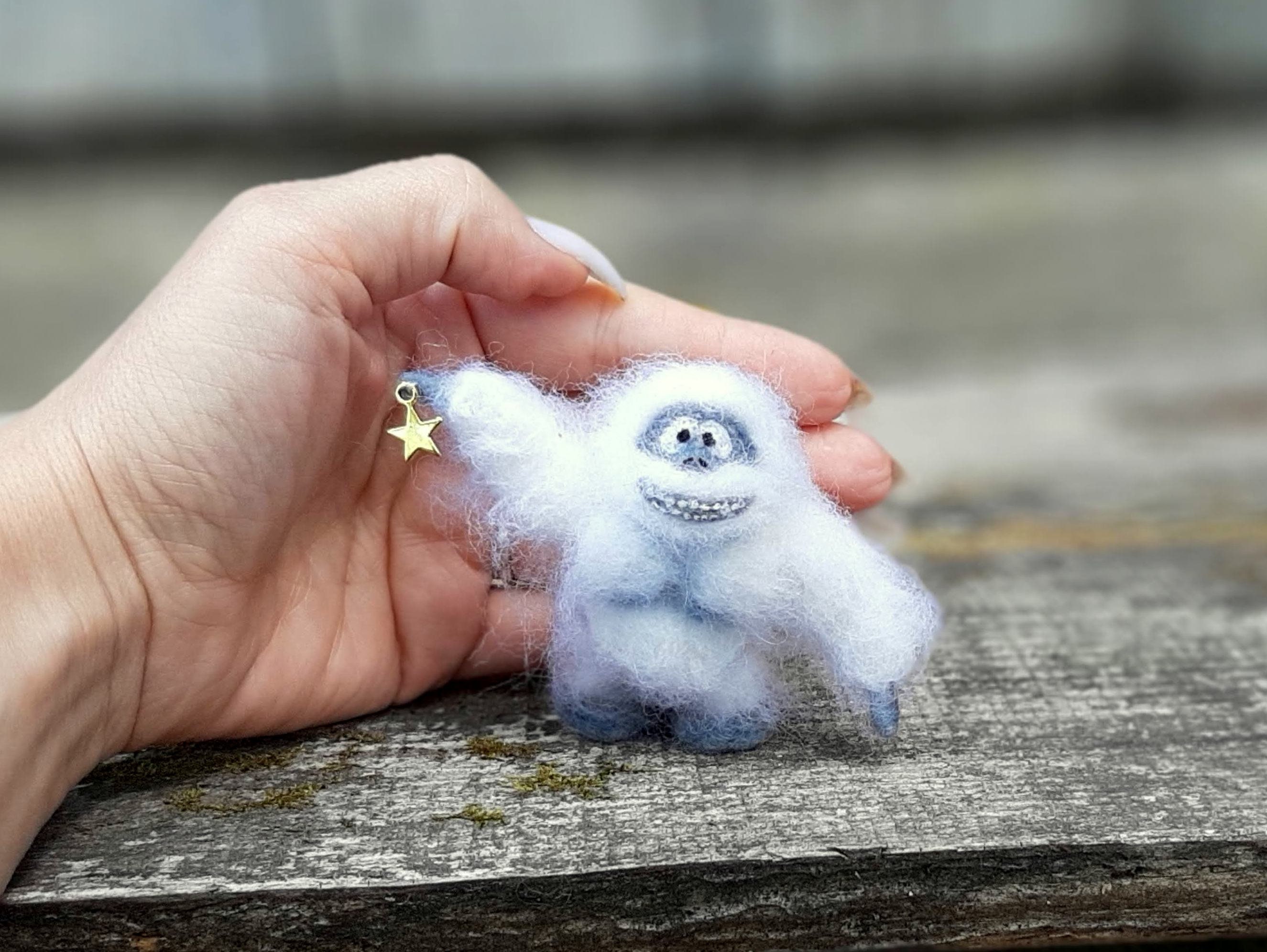 Christmas Tree Topper Needle Felted Abominable Snowman Vintage