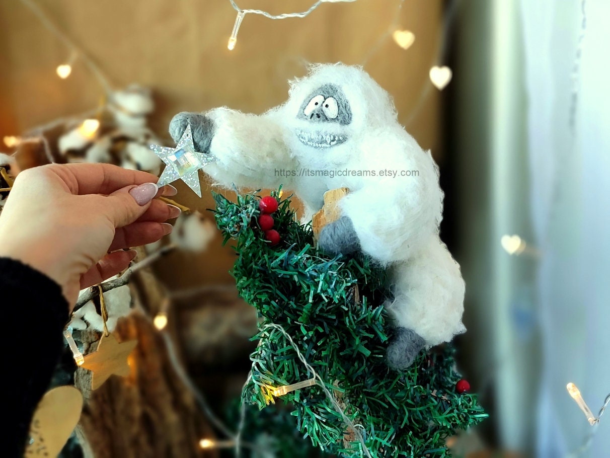 Christmas Tree Topper Abominable Snowman Vintage Christmas