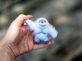 Needle felted Abominable snowman Vintage Christmas ornament yeti Christmas decor Dollhouse miniatures animals Needle felted animals product logo