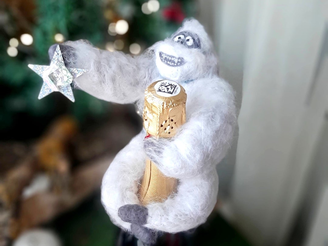 Christmas Tree Topper Abominable Snowman Vintage Christmas Ornament