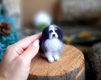 Aiguille feutrée CHARLES SPANIEL Dollhouse miniatures animaux Chien miniature Aiguille animaux feutrés