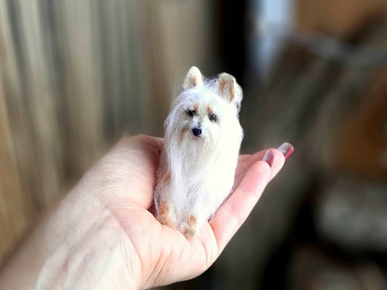 Needle felted AUSTRALIAN SILKY TERRIER Dollhouse miniatures animals Miniature dog Needle felted animals image 10