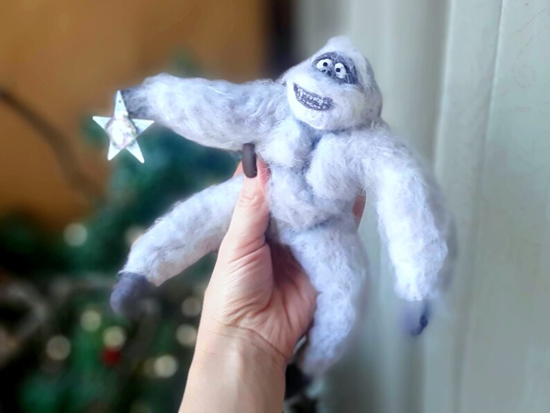 Christmas Tree Topper Abominable Snowman Vintage Christmas Etsy