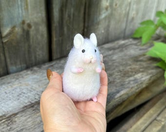 Naaldvilten MUIS sculptuur Littie gevilte wol muizen Poppenhuisminiaturen dieren Naaldvilten dieren