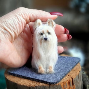 Needle felted AUSTRALIAN SILKY TERRIER Dollhouse miniatures animals Miniature dog Needle felted animals image 1