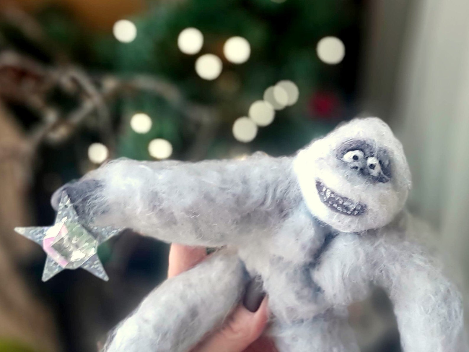 Christmas Tree Topper Abominable Snowman Vintage Christmas Etsy