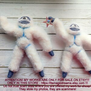 Abominable snowman Christmas tree topper Personalized yeti Custom yeti Vintage Christmas ornament Christmas decor tree toppers image 6