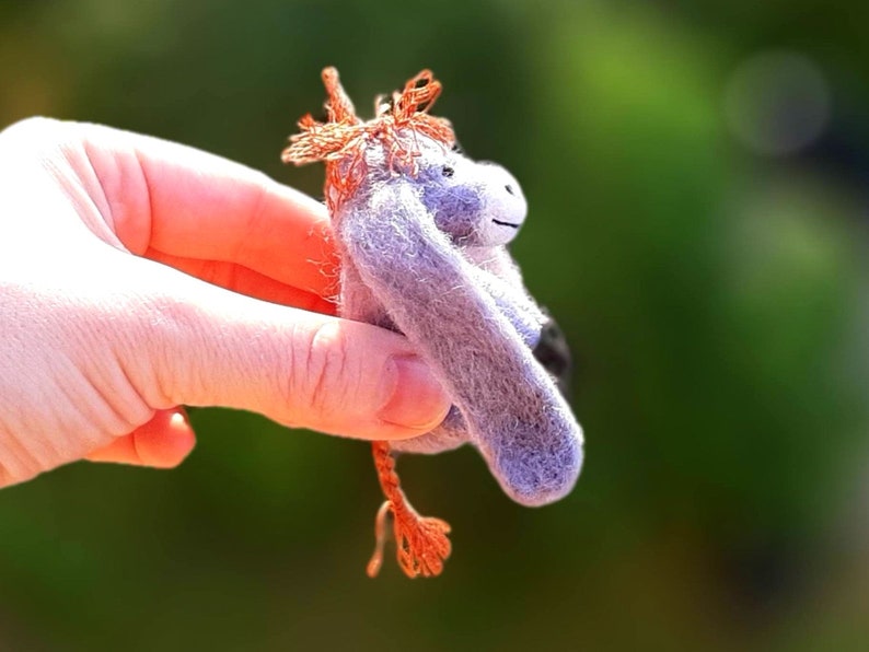 Christmas ornaments Christmas donkey Vintage Dollhouse miniatures Miniature animals Needle felted Miniature figurines image 9