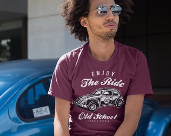 Classic Volkswagen Beetle T Shirt. Racing Herbie/Love Bug