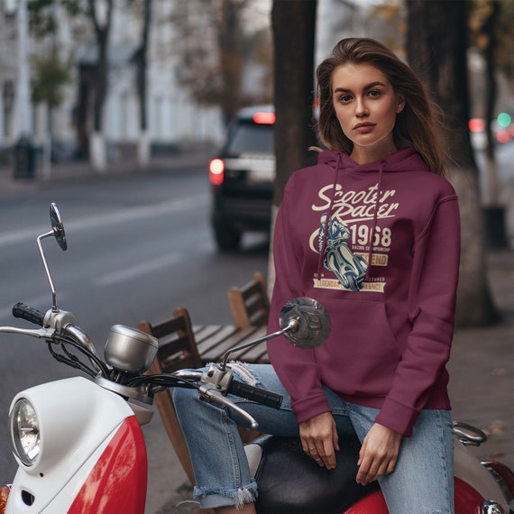 Sweat à Capuche Enfant Unisexe Noir - Vespa Lambretta Mod Scooter Rétro Rudeboy