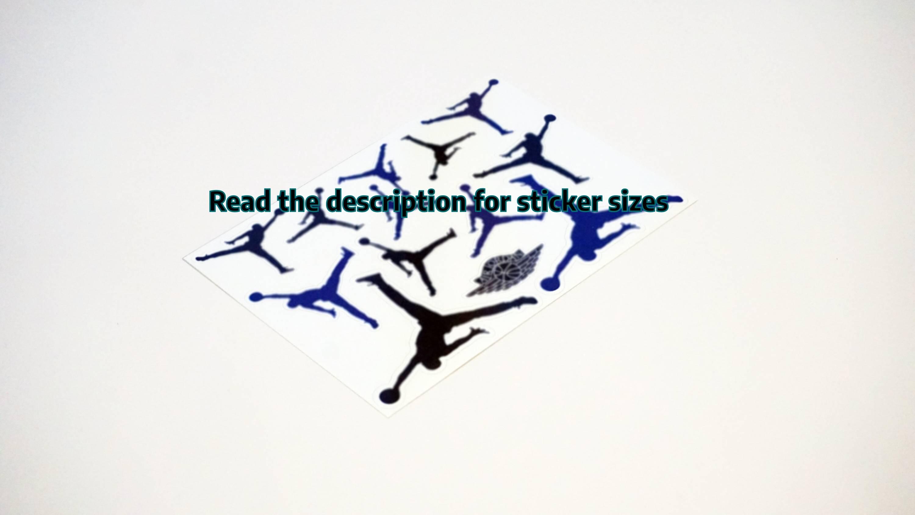 Jordan Sticker Sign Jordan Sticker Set Blue - Etsy