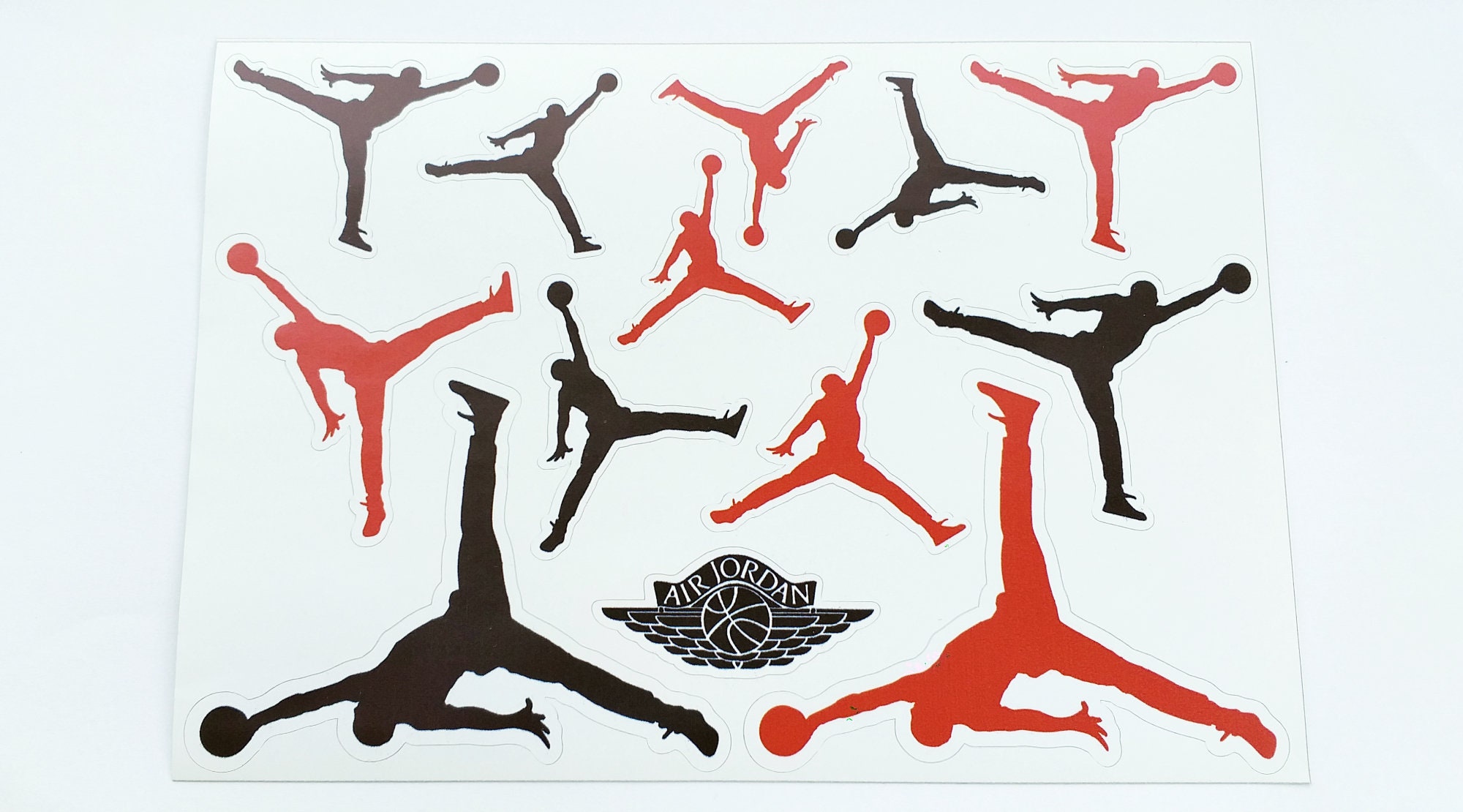 Jordan Sticker Set Red Etsy