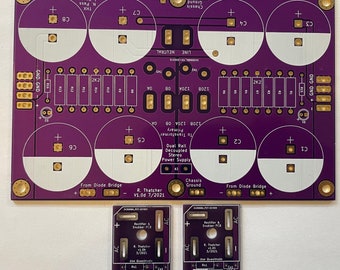 Kit PCB d'alimentation découplée à double rail stéréo de classe A