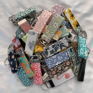 Mini Fabric Wristlet Key Fob Keychains image 1