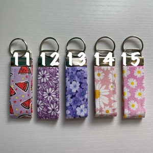 Mini Fabric Wristlet Key Fob Keychains image 4