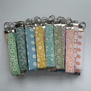 Fabric Wristlet Key Fob Keychains