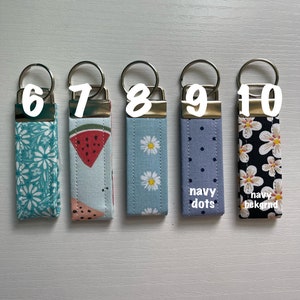 Mini Fabric Wristlet Key Fob Keychains image 3