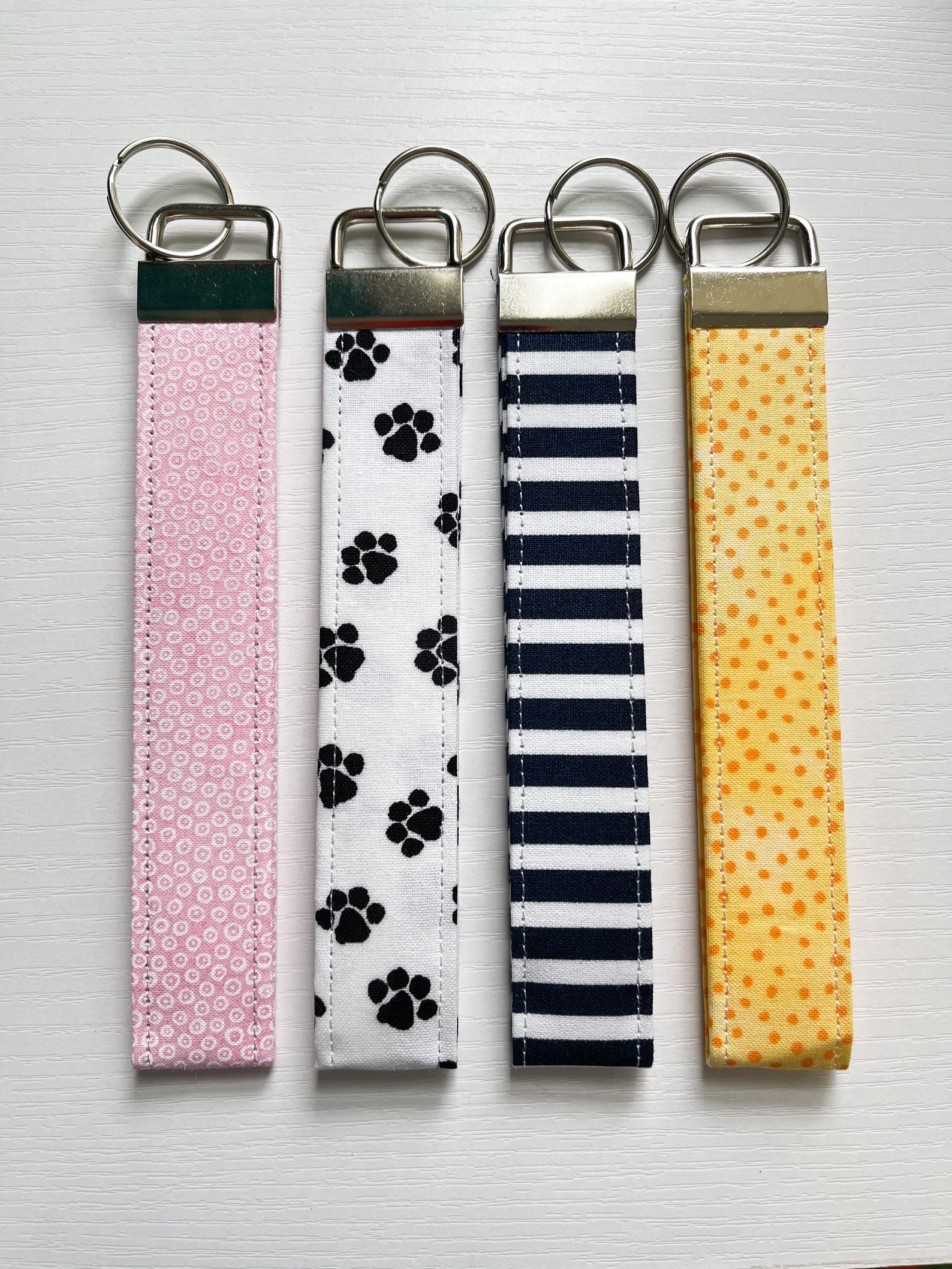Fabric Wristlet Key Fob Keychains Etsy