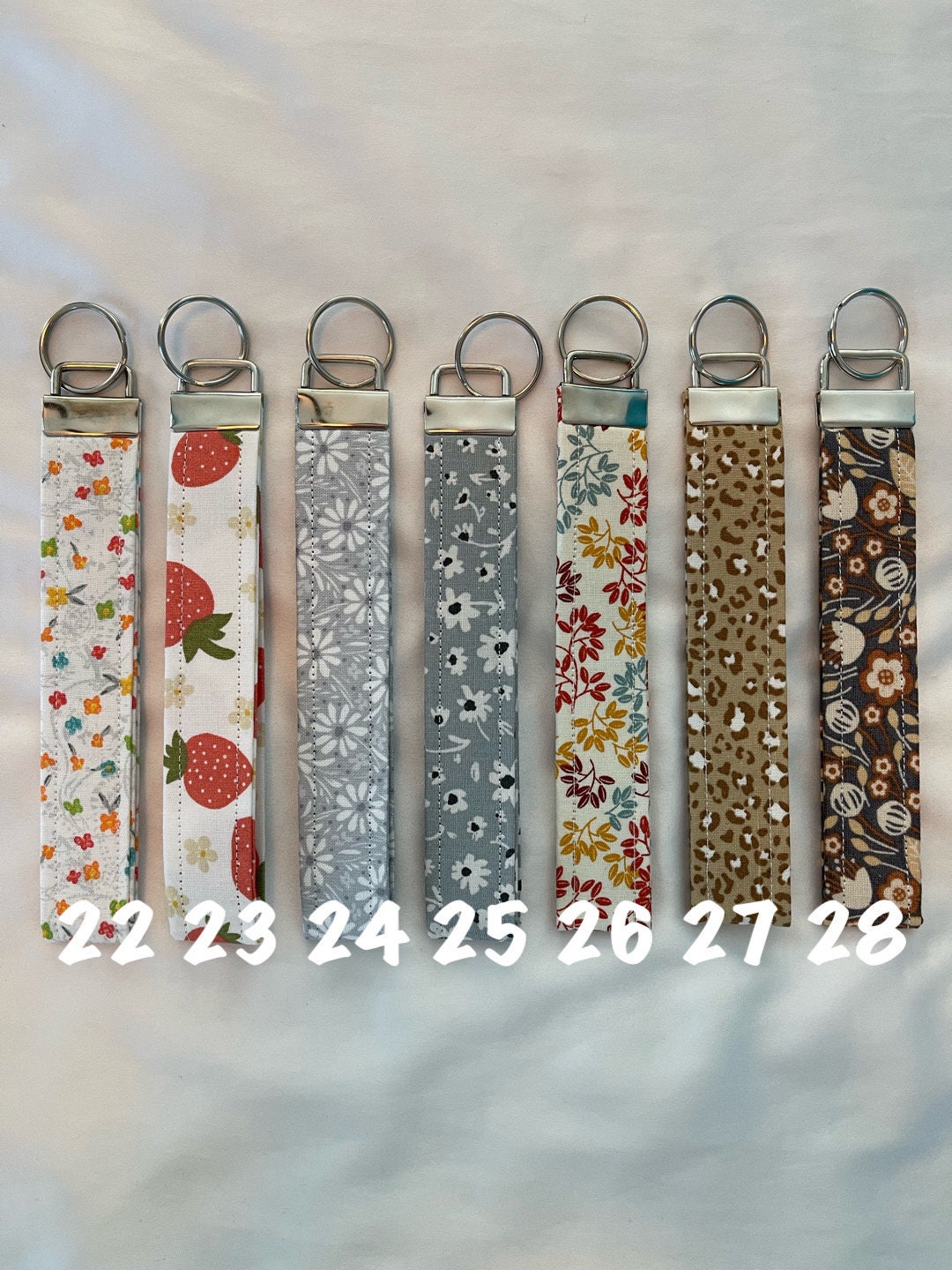 Fabric Wristlet Key Fob Keychains - Etsy