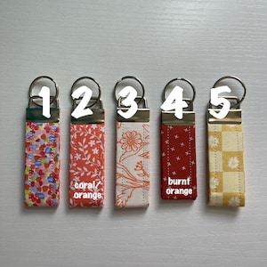 Mini Fabric Wristlet Key Fob Keychains image 2