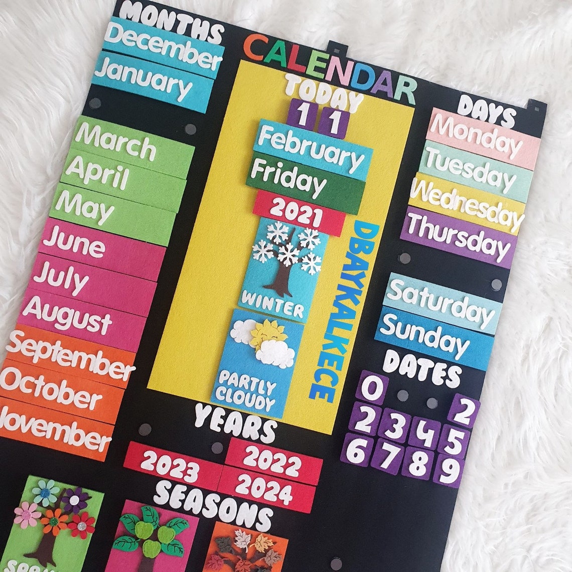 Klassenzimmer Kalender große Größe Vorschule Kinder Etsy