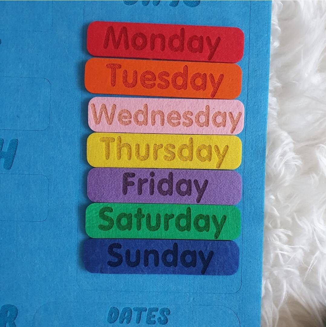 Montessori Calendar for Kids Felt Toy Felt Calendar for Etsy Canada