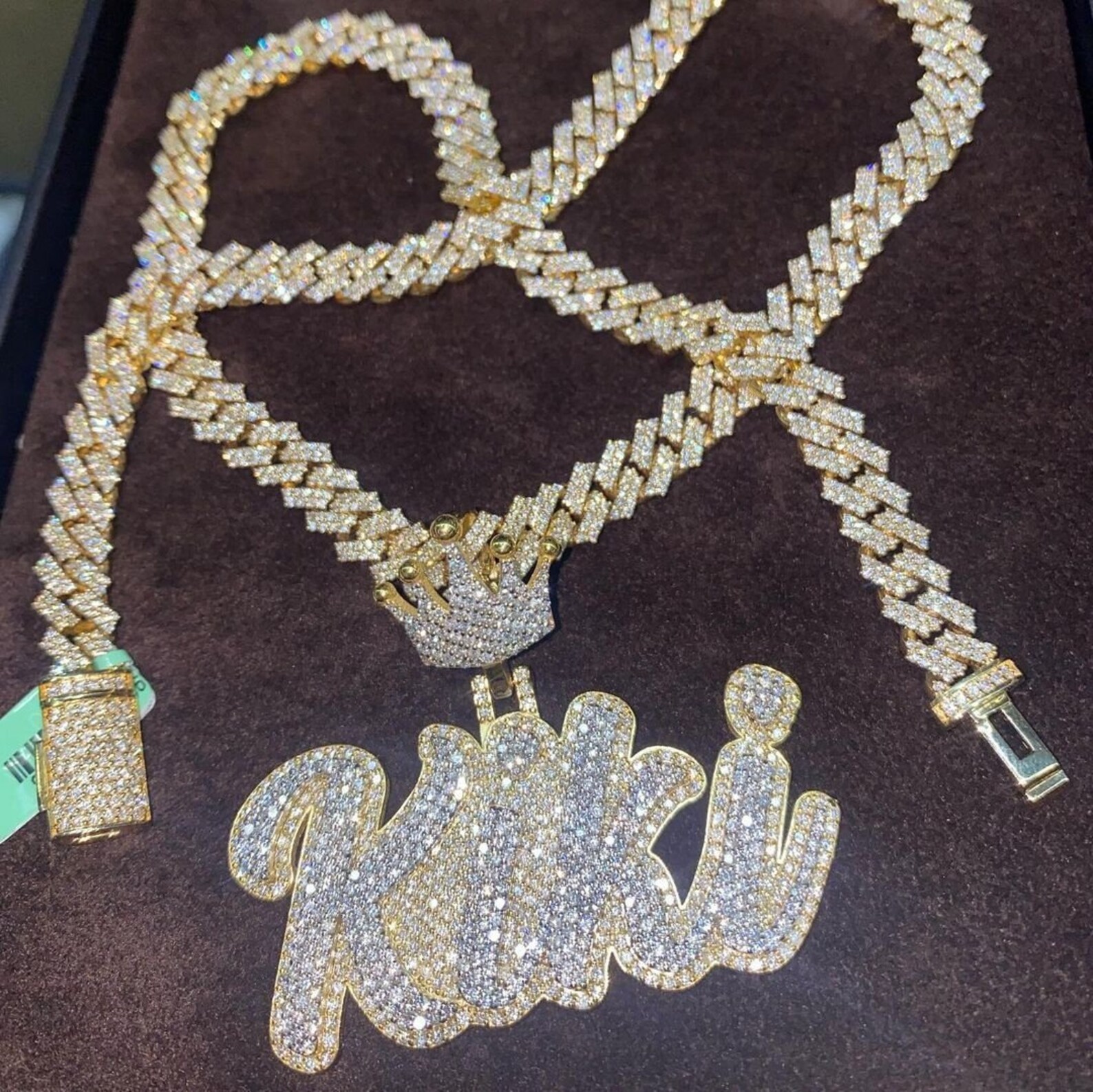 Personalized VVS Moissanite Diamond Name Necklace Custom Etsy