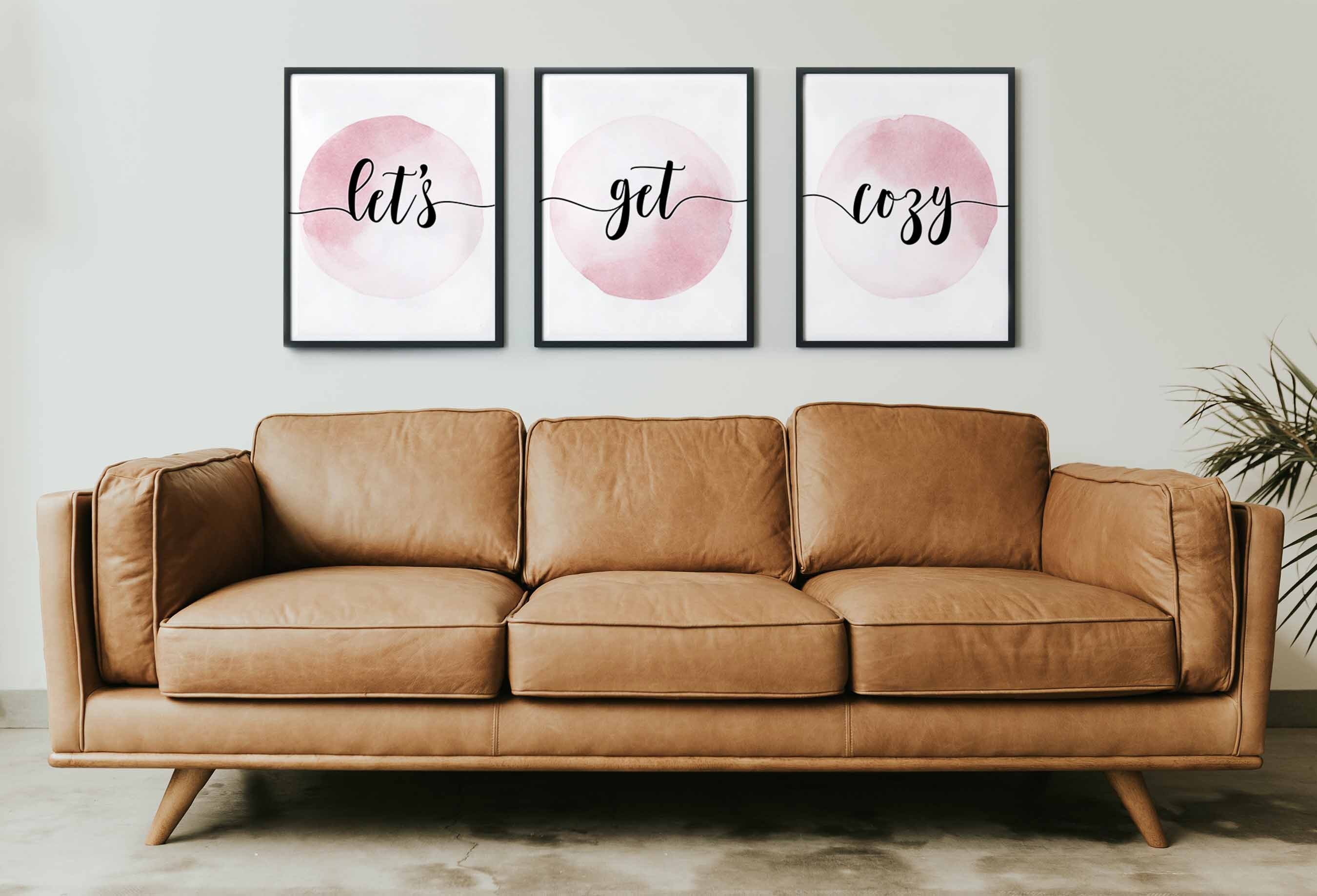 Schlafzimmer Wandkunst Satz von 3 Wandkunst Drucksatz | Etsy