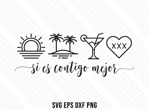 Si hay sol Hay Playa SVG | Si es contigo mejor SVG | Bad Bunny | Callaita PNG