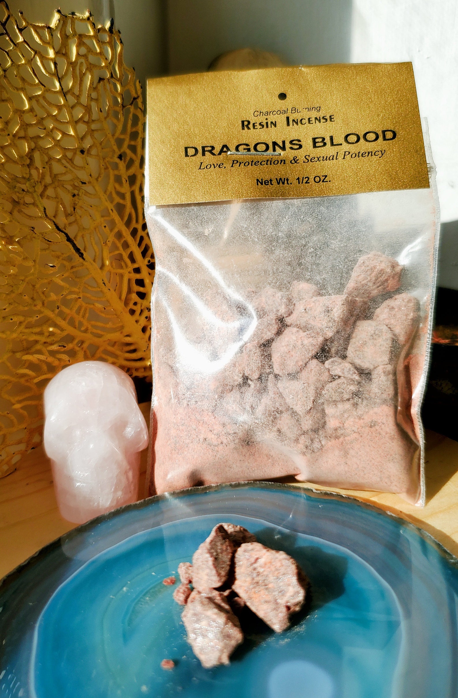 Dragons Blood Resin Incense Charcoal Burning 1/2 Oz Etsy