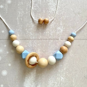 Fidget necklace, juniper wood, stim toy, stimming toys, stim jewelry, handmade necklace, fidgets, boho necklace, fidget toys, montessori