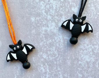 Bat Fidget Necklace, Halloween Silicone Jewelry, Sensory Fidget, Silicone Stim Toy