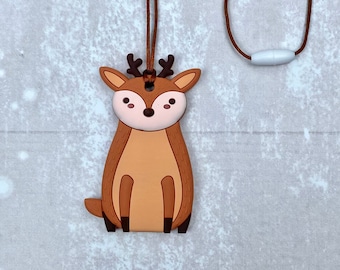 Deer Stim Necklace, Silicone Fidget, Sensory Jewelry, Chewelry