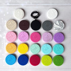 Cookie Chew-ketting, zintuiglijke sieraden, siliconen fidgetspeeltje, Stim Chewlery-hanger